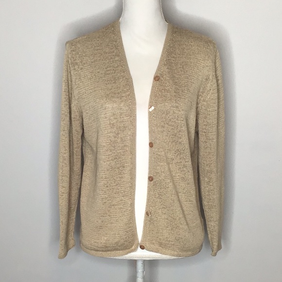 Pendleton Sweaters - PENDLETON TAN CARDIGAN SWEATER